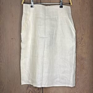 Vintage NWT Umberto Ginocchietti Women's White Pencil Skirt